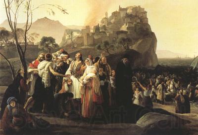 Francesco Hayez The Refugees of Parga (mk22) Spain oil painting art